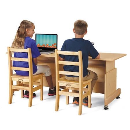 Jonti-Craft Apollo Double Computer Desk, Maple Top 3358JC